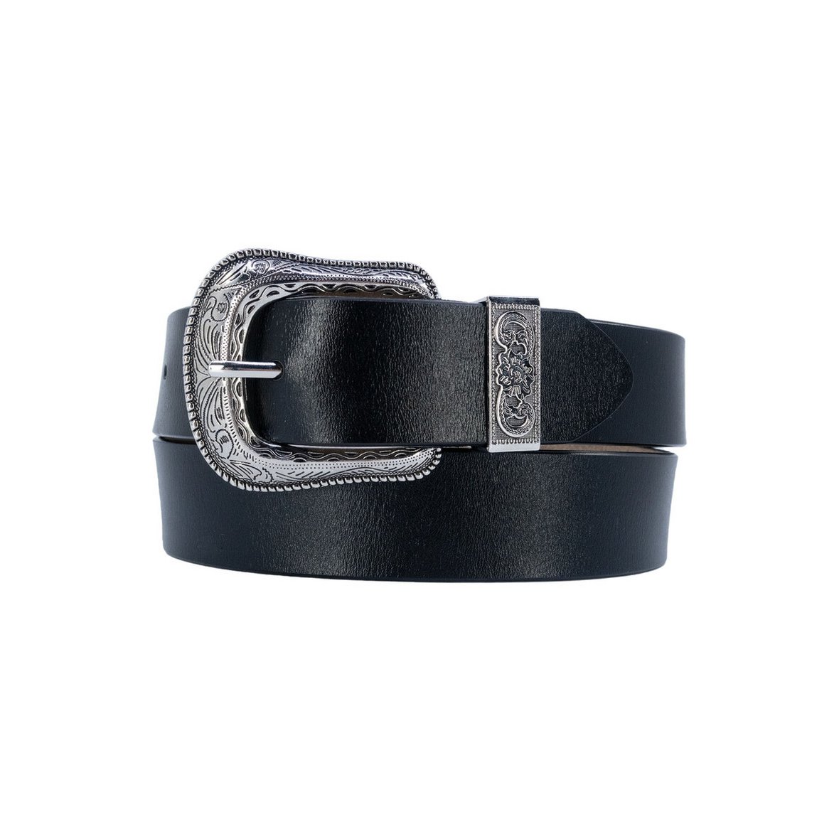 Cintura larga da donna in pelle con fibbia stile western 607-40