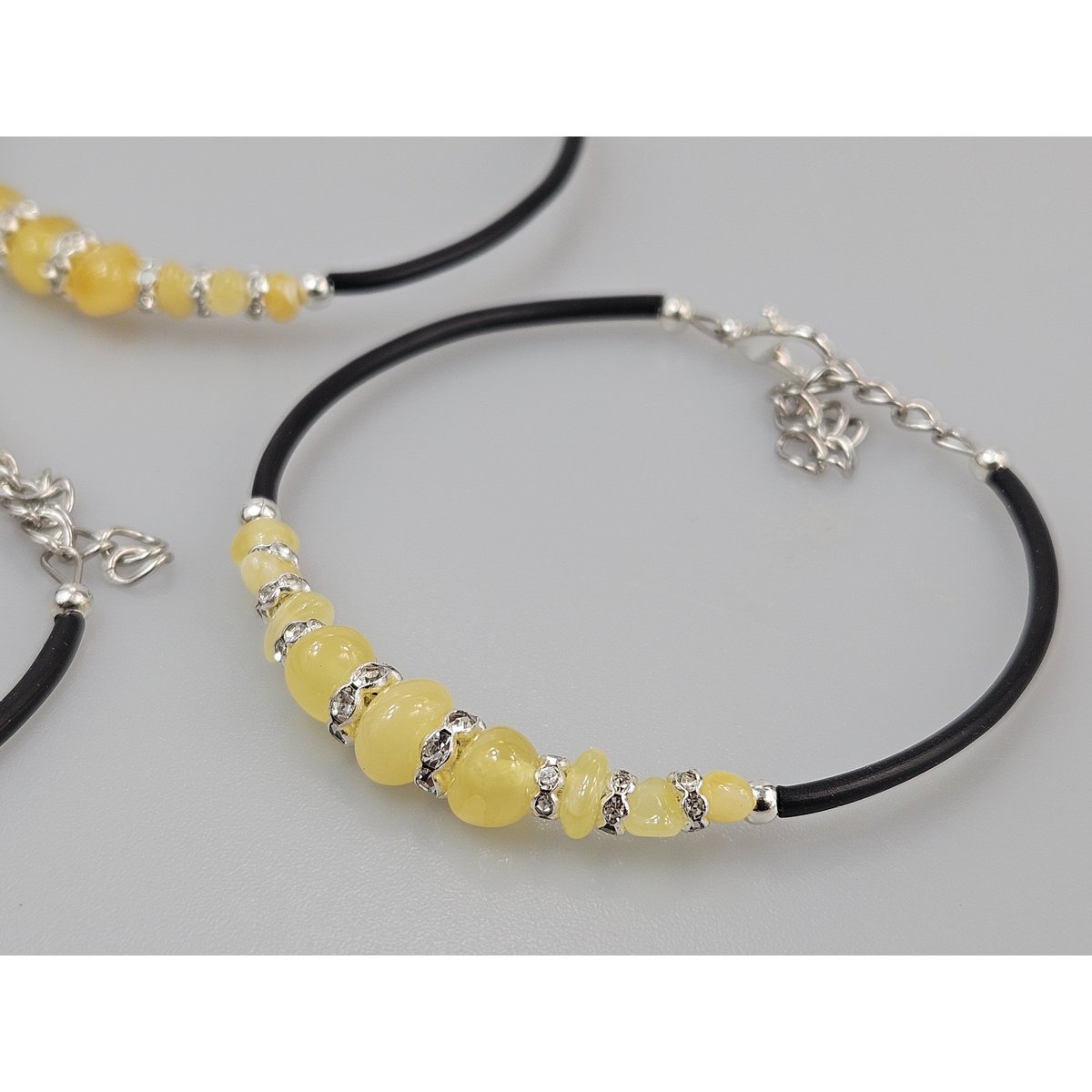 White amber everyday bracelet gemstone friendship crystals