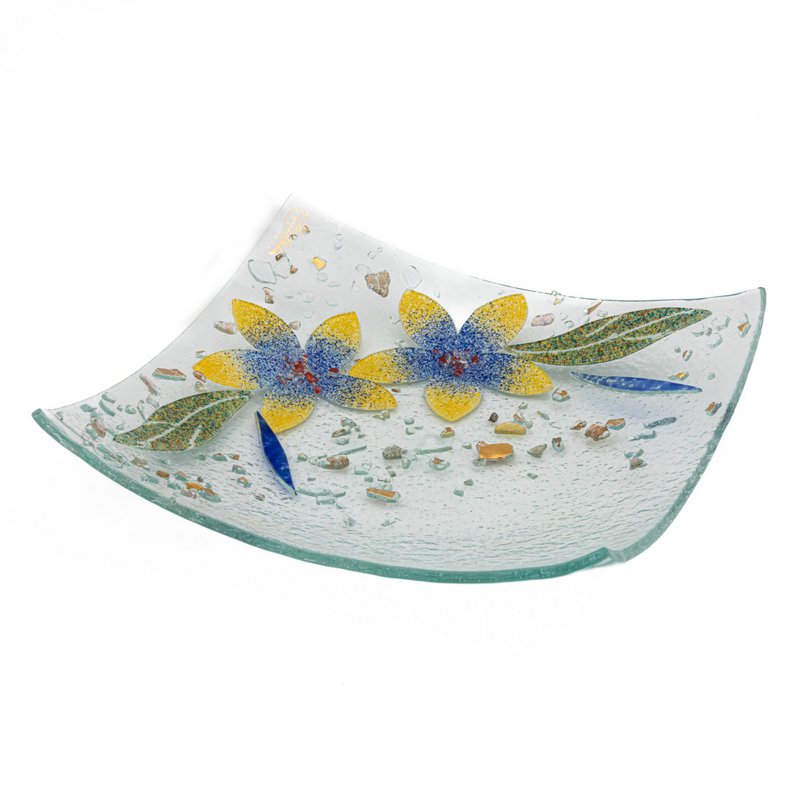 Frasco de empatata en vidrio Murano, favorita de la idea de regalo, decoración de oro floral