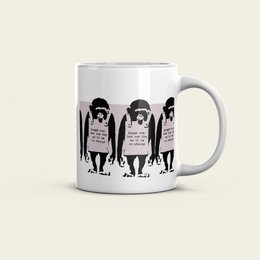 Taza de cerámica Banksy 325ml - Ríete ahora