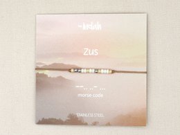 Morse code armband zus, roestvrij staal zilver of goud