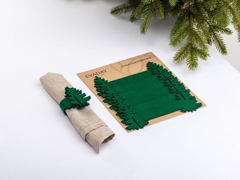 Ronds de serviette de Noël ARBRE DE NOEL