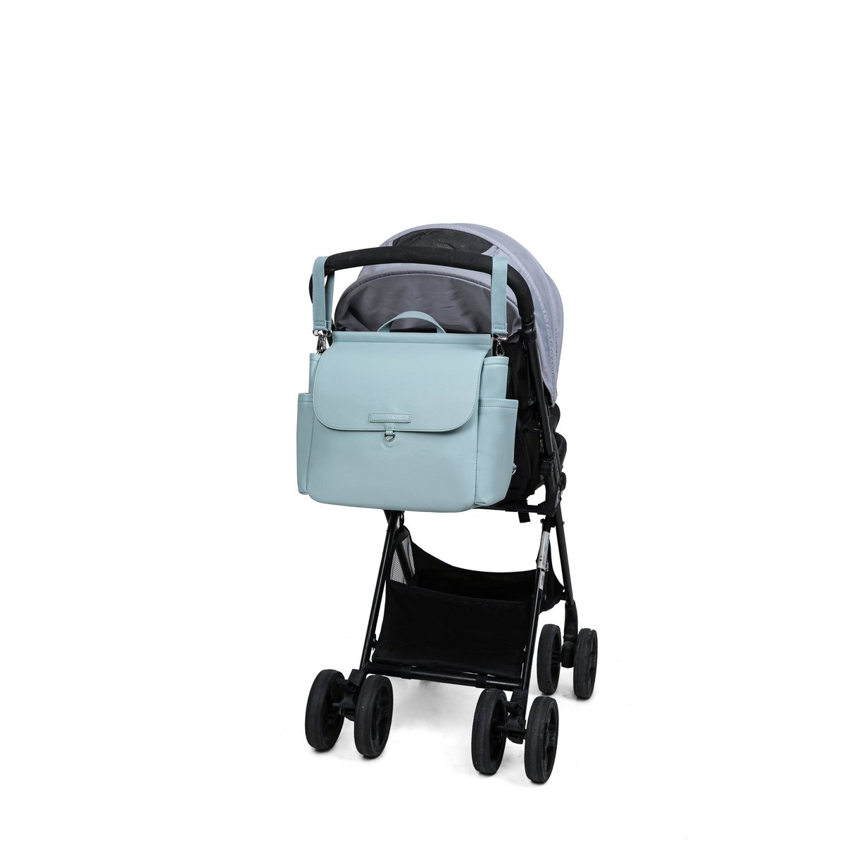 MIREM Maternity Bag By Nenina & Co Dusty Blue + Gift Changing Mat + Pacifier Holder