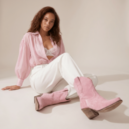 Leila Pink Texan ankelstøvler