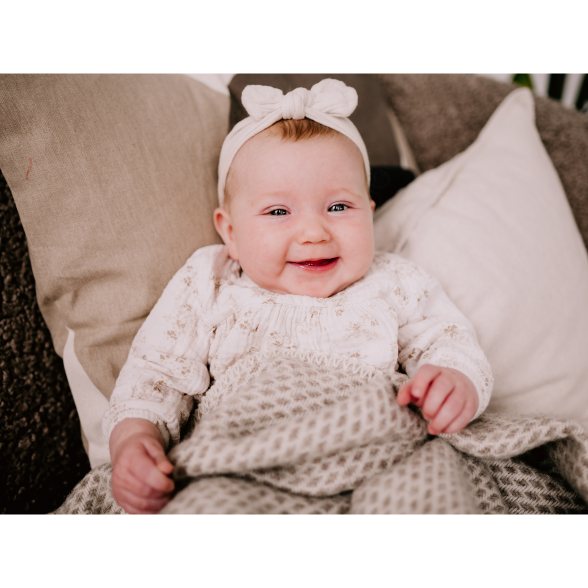 Wool crib blanket - Taupe