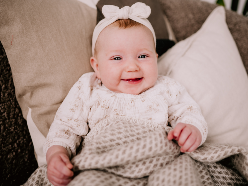 Wool crib blanket - Taupe