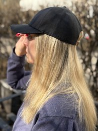 Gorra de béisbol de lino negro | Estructura suave minimalista | Sombrero de lino premium