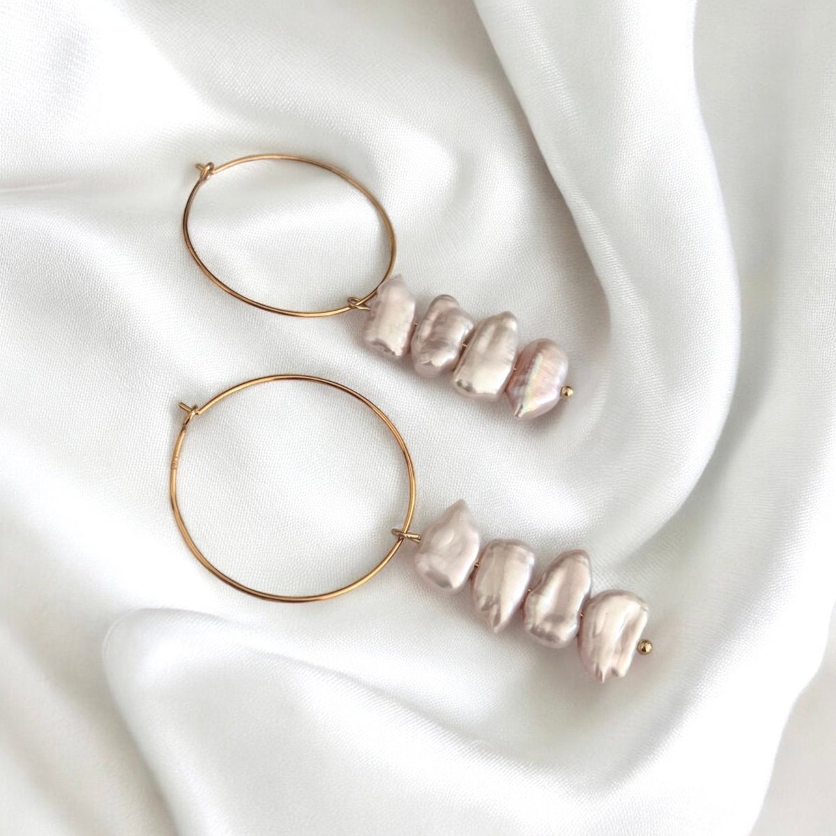 Rosé Pearl - Cerchi con Perle barocche