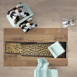 Coureur de kilim en argile de potiers géométriques