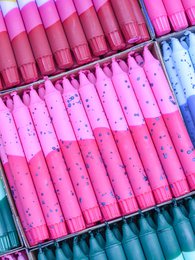 Spitzkerzen – Zuckerwatte-Konfetti