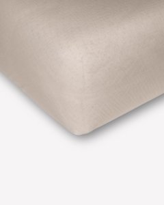 "Eliane" muslin fitted sheet • Stone