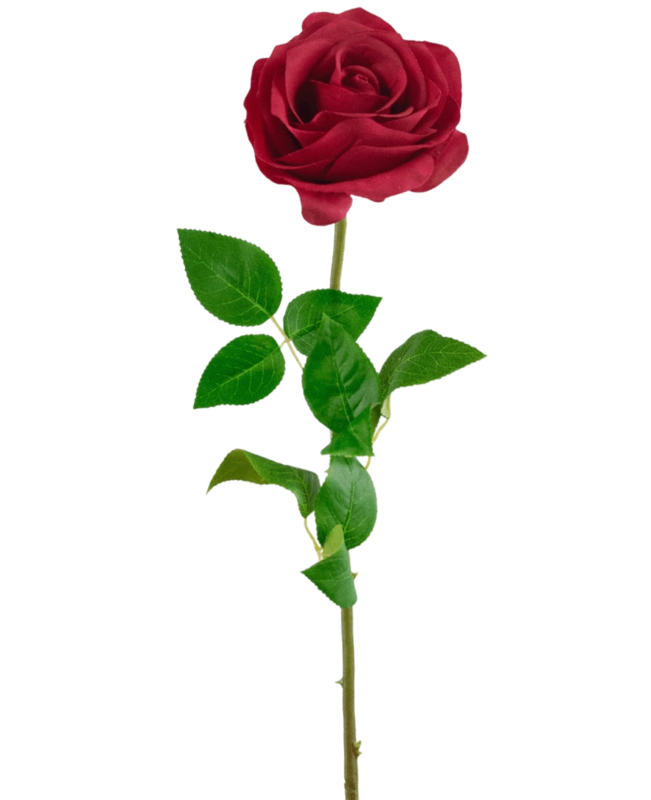 Artificial rose Real Touch 53 cm red