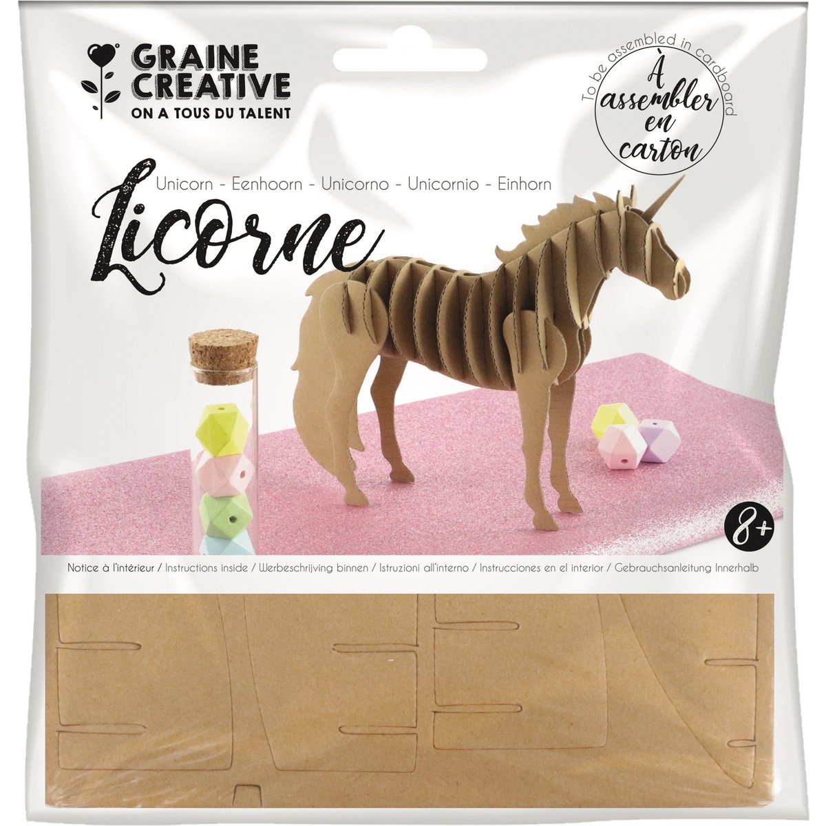 TROPHÉE LICORNE EN CARTON 150x150MM
