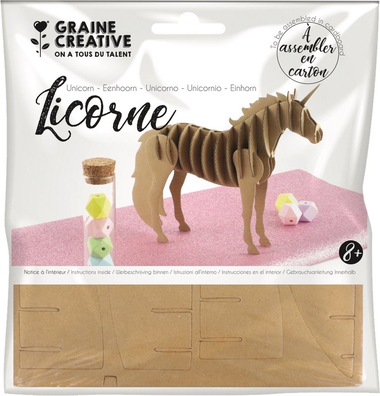 TROPHÉE LICORNE EN CARTON 150x150MM