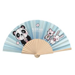 Kawaii-freundlicher Fächer – Fächer aus Holz und Stoff