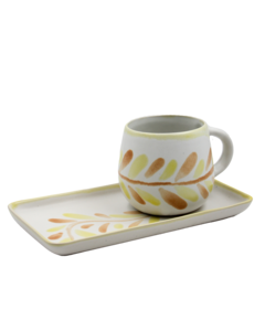 Strokes of Honey Stoneware Breakfast Set
