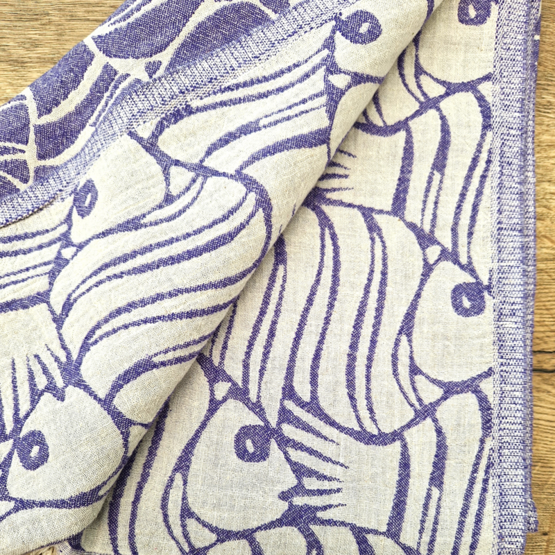 Asciugamano Hammam Nettuno in cotone jacquard