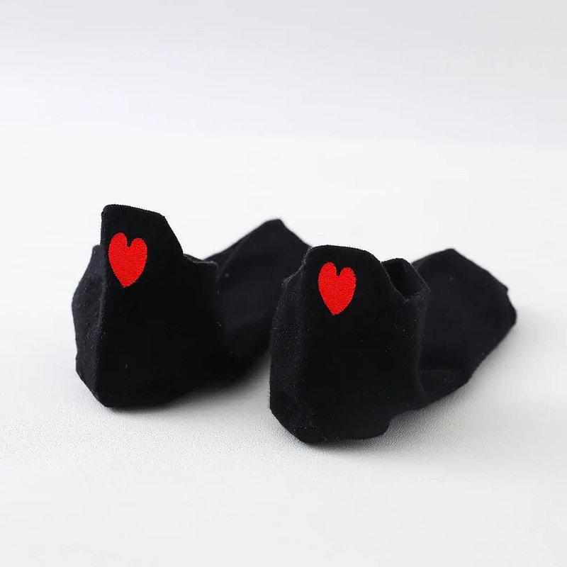 Rote Herzzungensocken für Damen I 35-41
