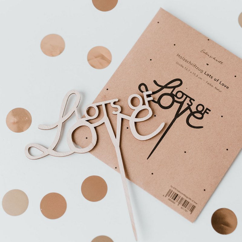 Cake Topper Lots of Love (PU = 8 pcs)