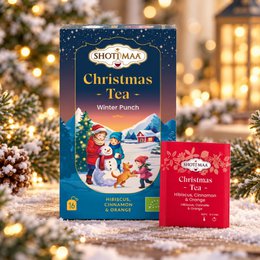 Tisane Bio Spéciale Noël - Chirstmas Tea - Winter punch - Hibiscus, pommes, cannelle, gingembre, clous de girofle, extrait d'orange