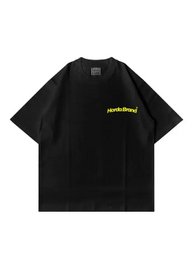 T-Shirt Nera Boxy Fit Oversize 100% Cotone Made in Italy Never Had