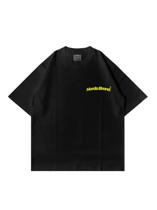 T-Shirt Nera Boxy Fit Oversize 100% Cotone Made in Italy Never Had