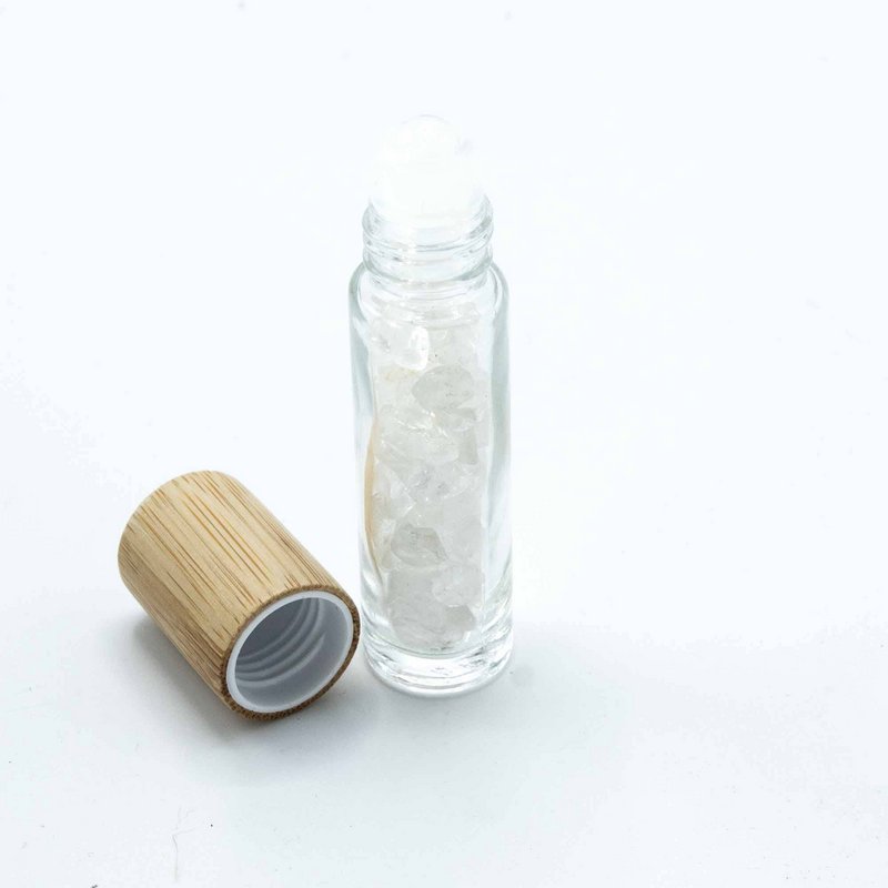 Gemstone Essential Oil Roller Bottle - Rock Quartz
