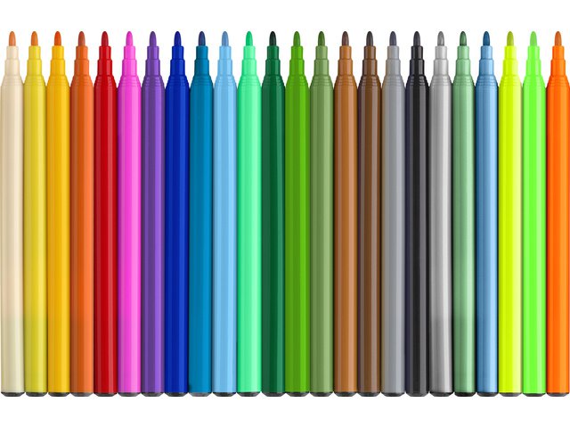 Felt-tip pen FC Dino 18x stand. Color + 3x metallic color + 3x neon color incl. dino stickers