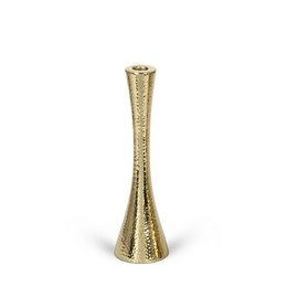 Porta di candele in metallo, colore oro, h 27 cm, decosiluet