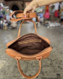 Handcrafted Moroccan Leather Laptop Briefcase – Professional Elegance