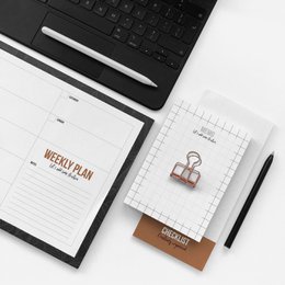 Notizblock-Checkliste Rusty Bullet, je 5 Stück