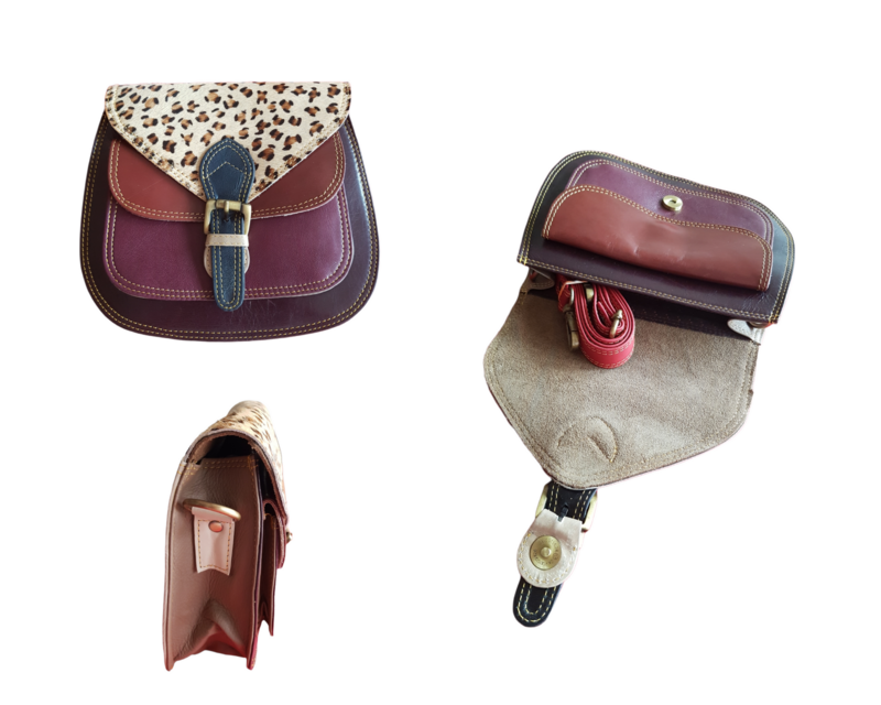 Borsa Mila in pelle stampa animalier
