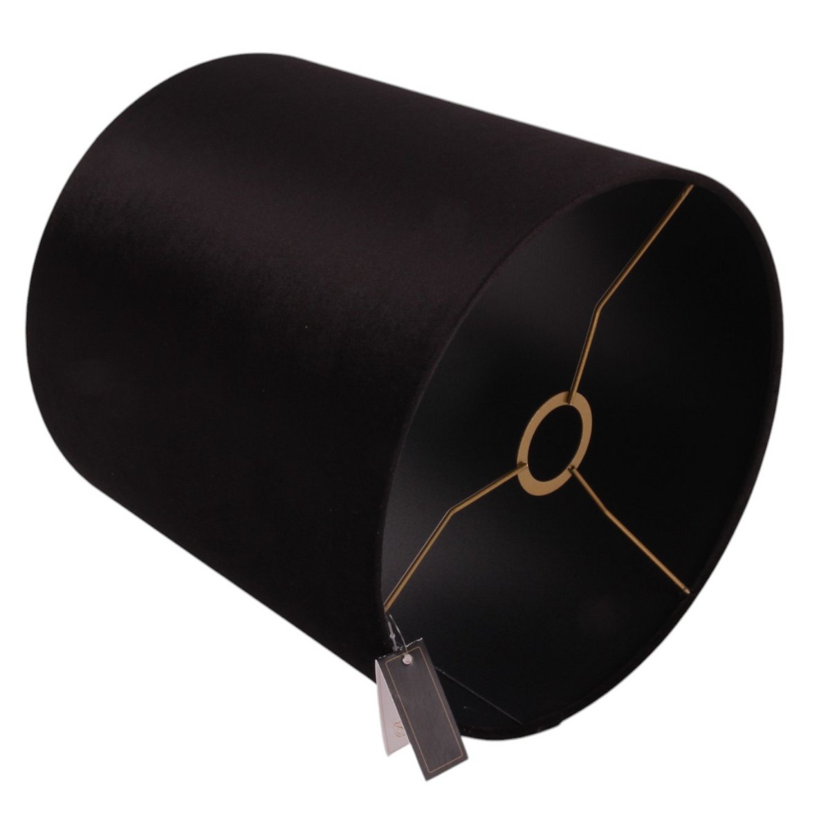 Lampenkap 30 cm - Cilinder - Zwart - Stof