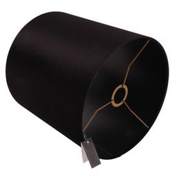 Lampshade 30 cm - Cylinder - Black - Fabric