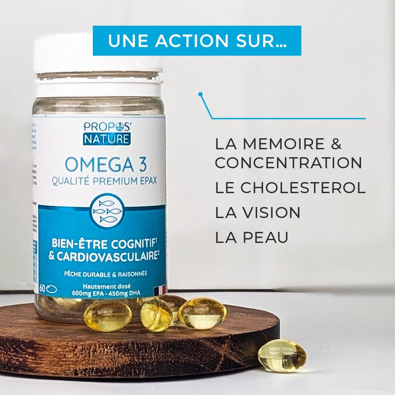 OMEGA 3 - PREMIUM EPAX QUALITY - MEMORY, CONCENTRATION & VISION - 60 CAPSULES