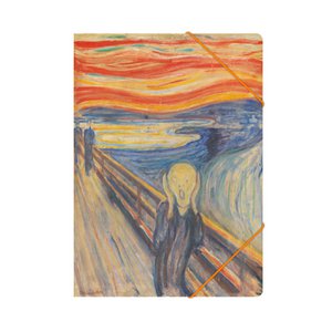 Papieren dossiermap met elastische sluiting, A4, Munch, The scream