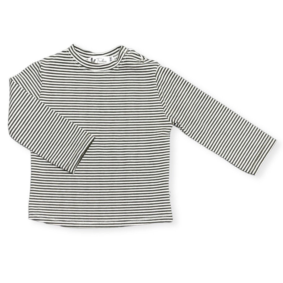 Longsleeve kleine Streifen dunkler Wald
