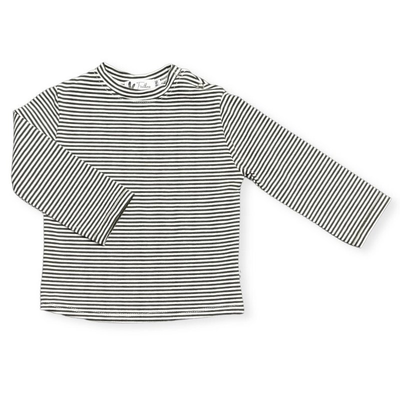 Longsleeve kleine Streifen dunkler Wald
