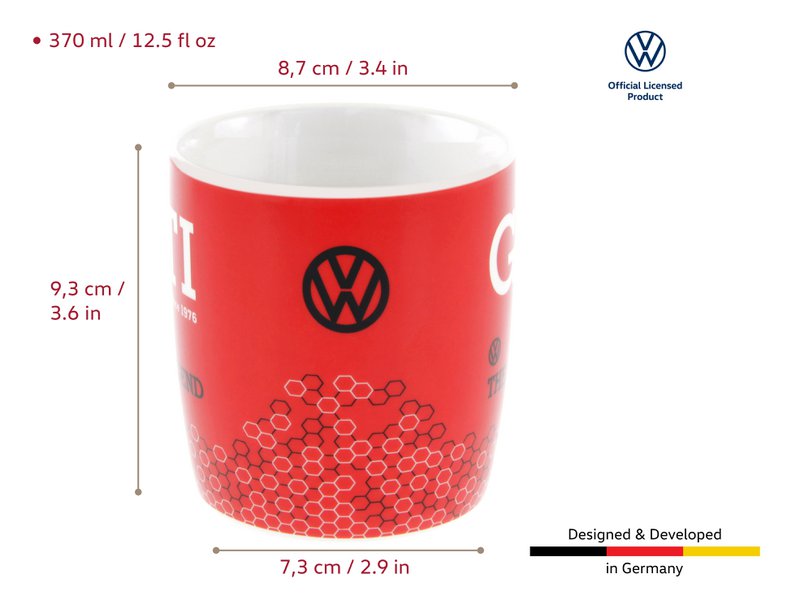 Volkswagen VW GTI Coffee Mug 370ml - GTI The Legend/Red