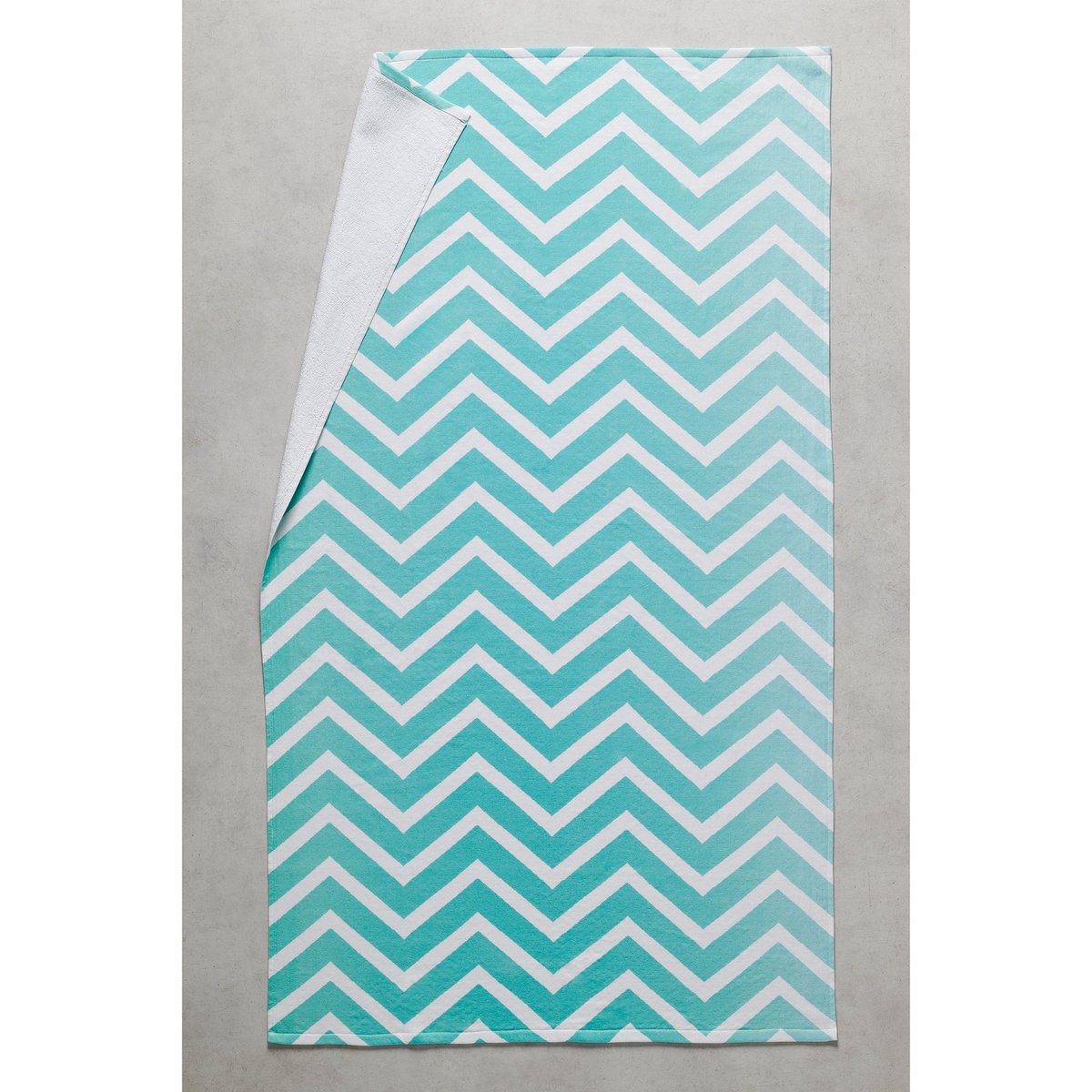 Katoenen hamamdoek van badstof - XL, Chevron-patroon