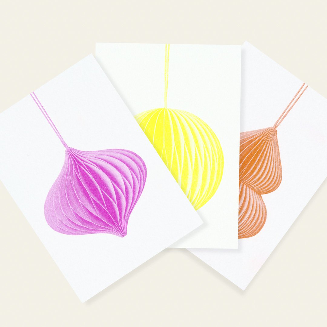 Risographie Carte postale - Jewelry Orange - Din A6