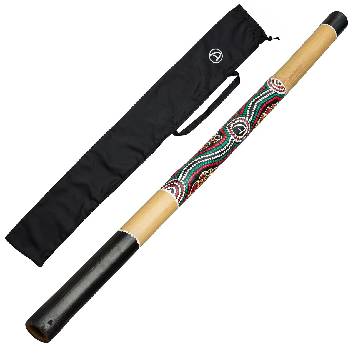 Didgeridoo bamboo 120cm - Painted - including nylon carrying bag - Multicolor