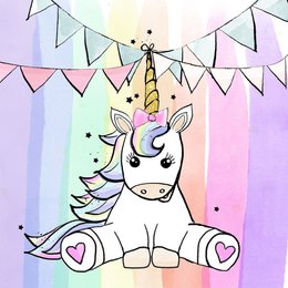 Invitation to a unicorn children's party