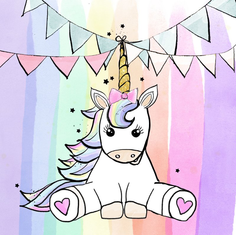 Invitation to a unicorn children's party