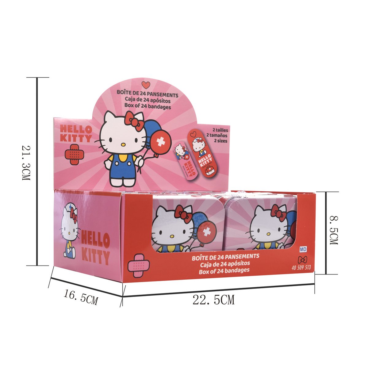 🩹 HELLO KITTY DRESSINGS – KARTON MIT 24 STÜCK