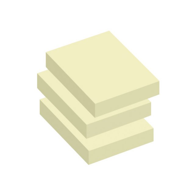 Info notities 50x40mm geel 3 blokken a 100 vel
