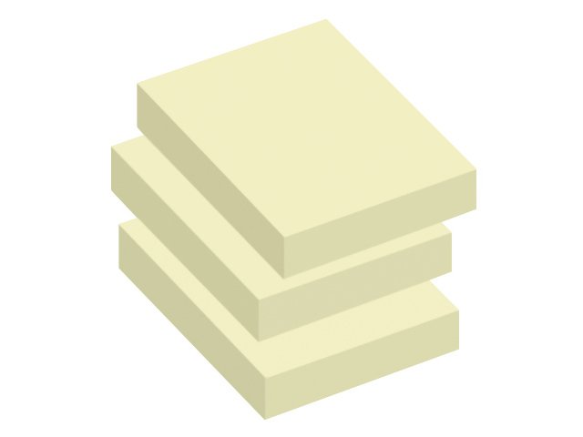 Info notities 50x40mm geel 3 blokken a 100 vel
