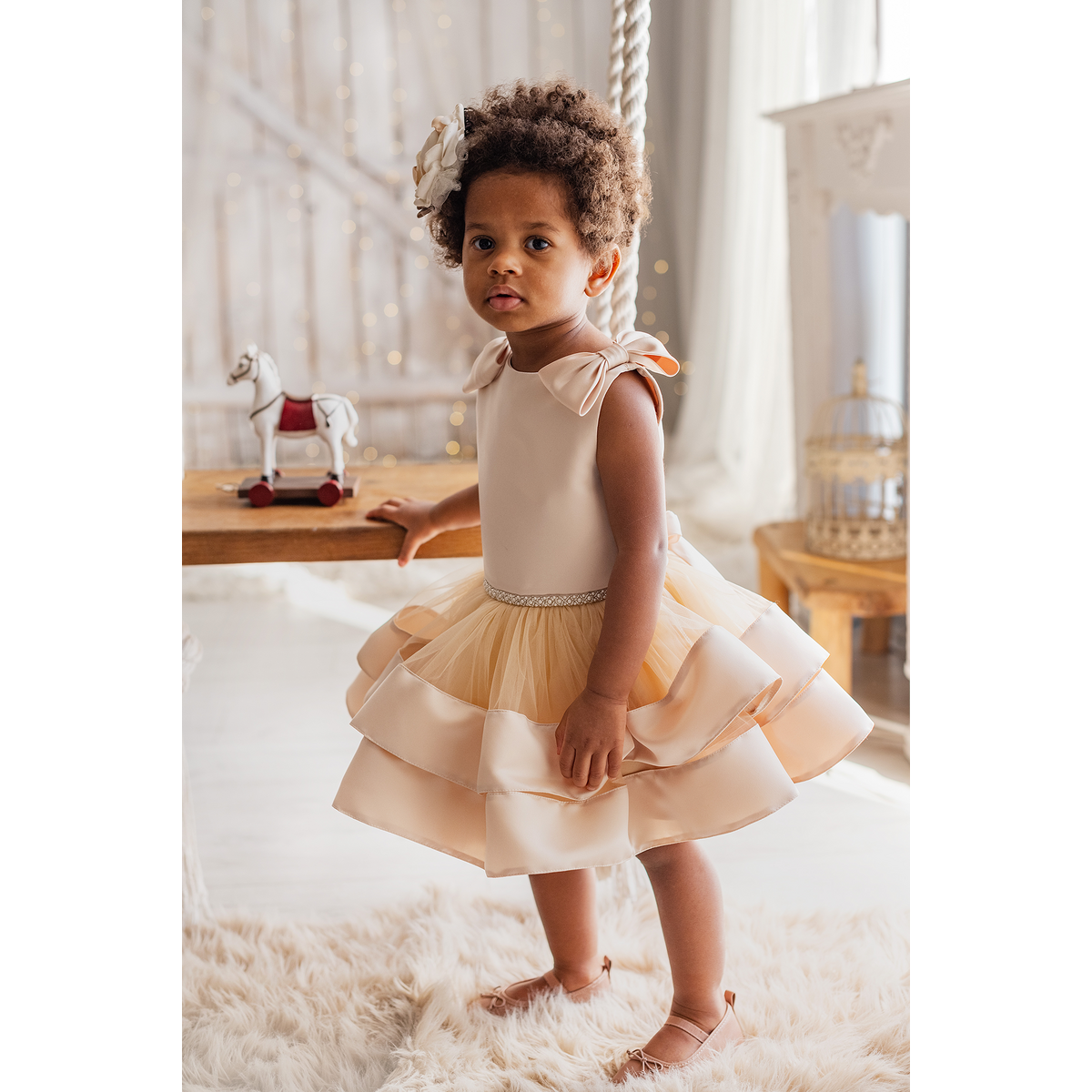 Ella elegant gold dress for girls