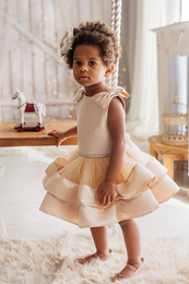 Ella elegant gold dress for girls