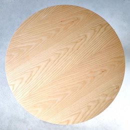 Round table Jubi natural ash veneer